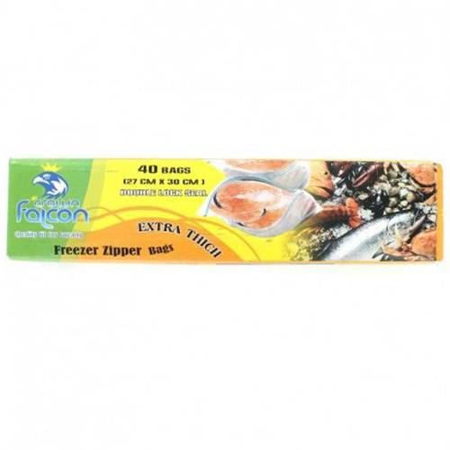 كراون فالكون اكياس للتبريد قابلة للغلق27سم×30سم 40حبة