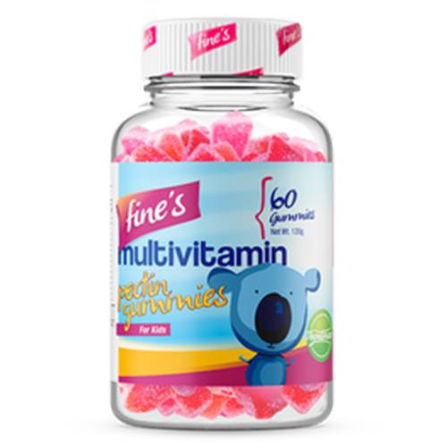فاينز ملتي فيتامين للاطفال لتعزيز الصحة وفاتح للشهية بطعم الفواكه 60حلاو