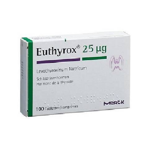 يوثيروكس 25مكجم لعلاج قصور وتضخم الغدة الدرقية 100قرص