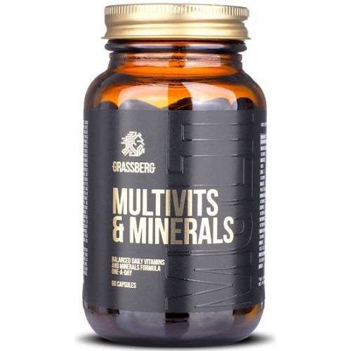 جراسبيرج مالتي فيتس اند مينيرالز تركيبة متوازنة من الفيتامينات والمعادن اليومية 60كبسولة