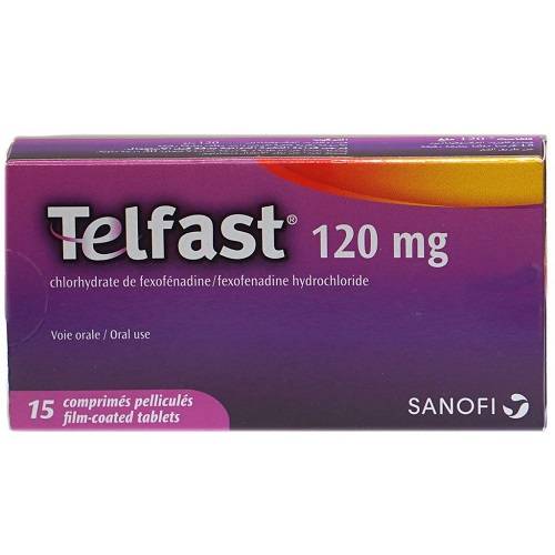 تلفاست 120مجم تخفيف سريع المفعول للحساسية الموسمية 15قرص مغلف