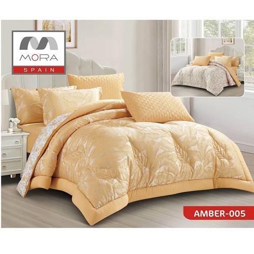 مورا امبر رقم.005 لحاف مجوز كينج 6قطع 240x260سم موديل رقم.J-1054