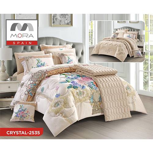 مورا كريستال رقم.2535 لحاف مجوز كينج 9قطع 240x260سم موديل رقم.J-1057