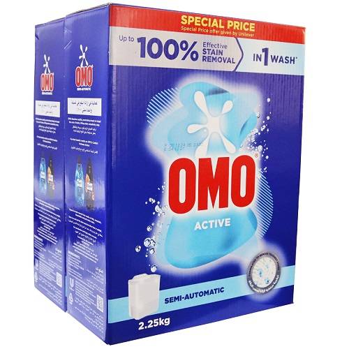 اومو مسحوق الغسيل مضاد للجراثيم للغسالة العادية 2.25كجم 2حبة