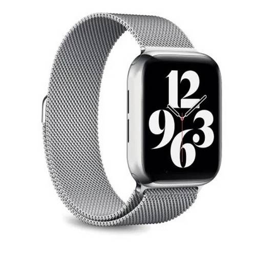 بورو ميلانيزي سوار لساعة ابل مقاس موحد 42ل49مم فضي رقم.15974