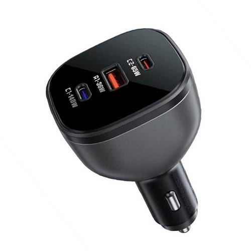 اسي فاست شاحن سيارة 165واط ثلاث منافذ 1USB و 2 Type C اسود موديل رقم.17298