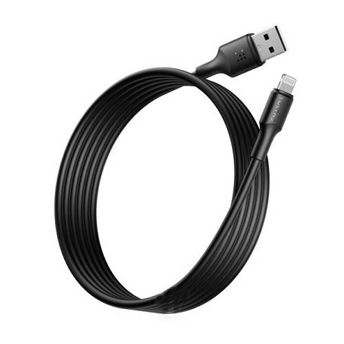 فولت مي باورلينك سلسلة EDC من USB A الى لايتنينج بطول 3م 2.4امبير 12واط اسود رقم.17197