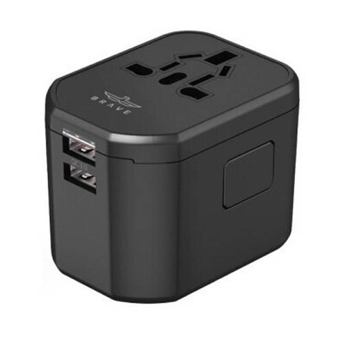 بريف محول طاقة للسفر شحن سريع 20واط 3 منفذ USB و منفذ تيار متردد موديل رقم.BTC-33