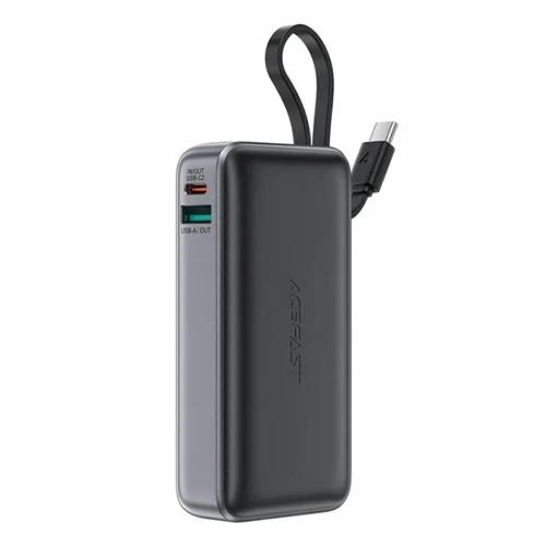 ايس فاست M7 10000 باور بنك PD بقوة 30واط مع كابل اسود رقم.17969