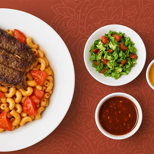 كفتة مع مكرونه