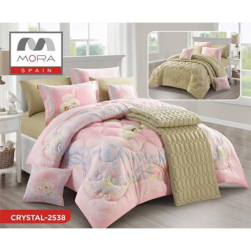 مورا كريستال رقم.2538 لحاف مجوز كينج 9قطع 240x260سم موديل رقم.J-1060