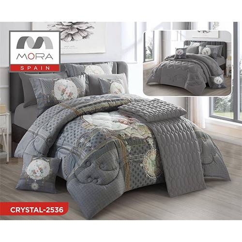 مورا كريستال رقم.2536 لحاف مجوز كينج 9قطع 240x260سم موديل رقم.J-1060
