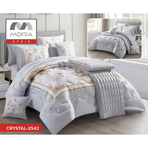 مورا كريستال رقم.2542 لحاف مجوز كينج 9قطع 240x260سم موديل رقم.J-1060