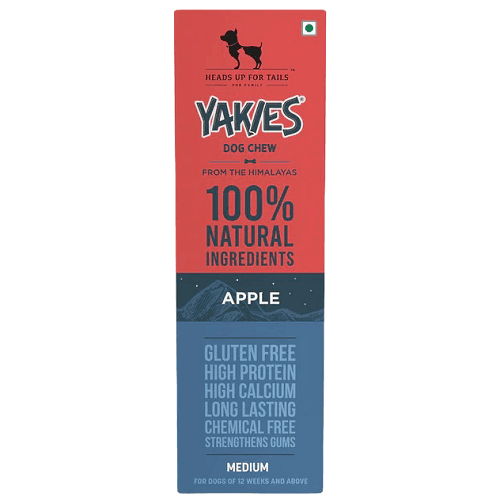 هيدز اب فور تيلز ياكيز عظمة مضغ طبيعية نباتية بنكهة التفاح 55جم