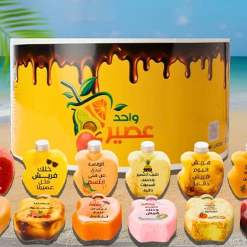 بوكس عصير طازج شكل تفاحة 12حبة