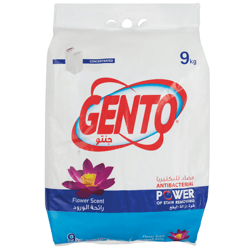 جنتو مسحوق غسيل عالي الرغوة برائحة الورد 9كجم