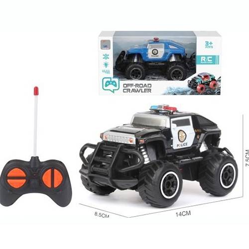 سياره جيب بوليس مع ريموت اسود وازرق موديل رقم.10
