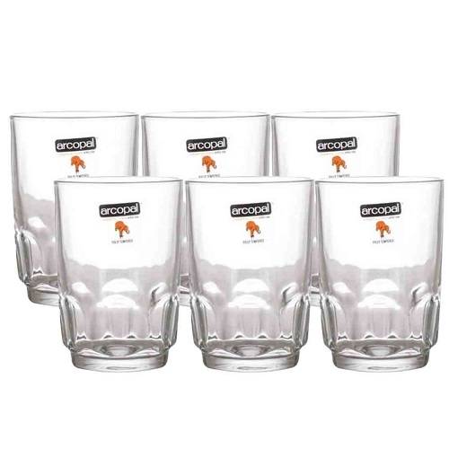 اركوبال طقم اكواب زجاج تمبرد روك 270مل 6قطع رقم.L4989