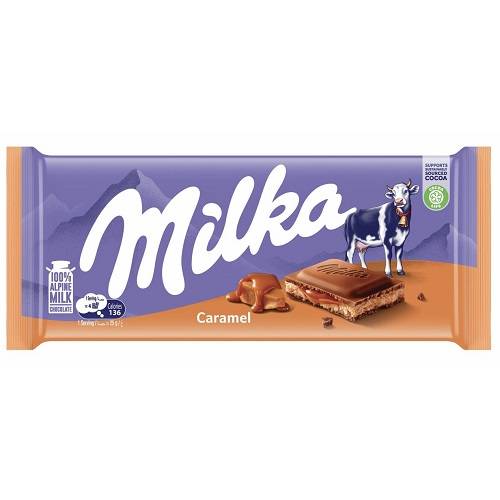ميلكا شوكولاتة بالكراميل 95جم