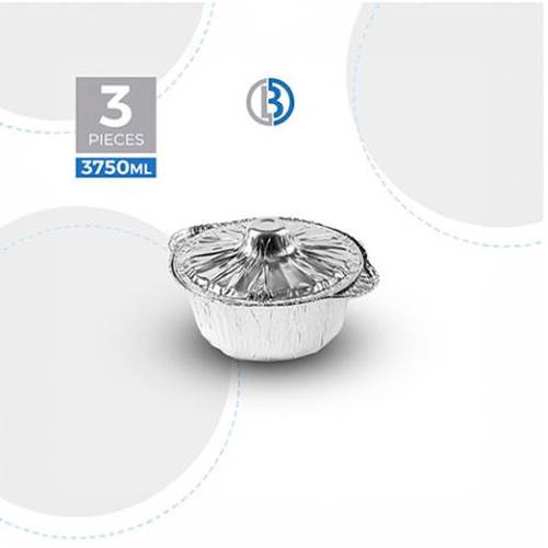 جدر الومنيوم مع غطاء سعة 3.75لتر شد 3حبة موديل رقم.P072