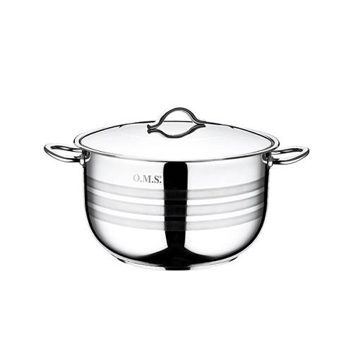 او ام اس قدر ستانلس ستيل مع غطاء 24سم