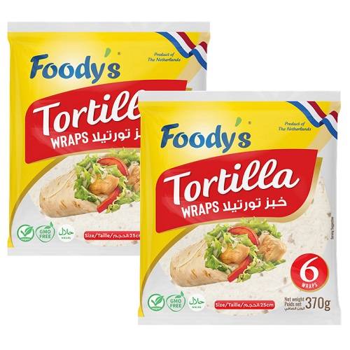 فوديز خبز تورتيلا هولندي 6قطع 370جم 2حبة