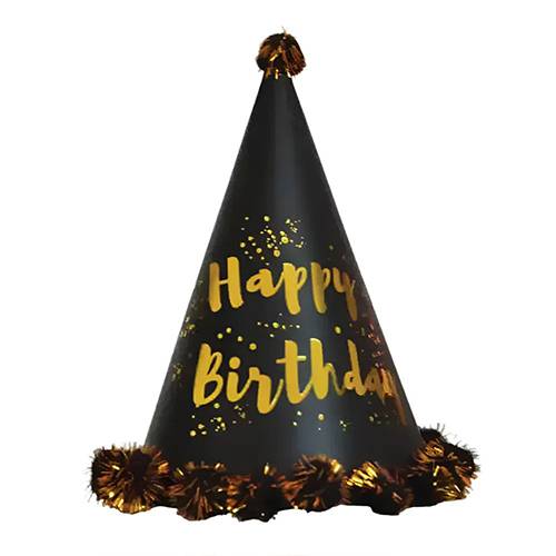 قبعة عيد ميلاد سعيد سوداء للاطفال 1حبة