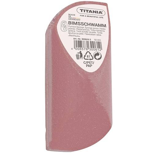 تيتانيا اسفنجة خفاف لليد والقدم وردي رقم.S3000/6