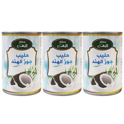 حدائق الزهور حليب جوز الهند 400مل 3حبة