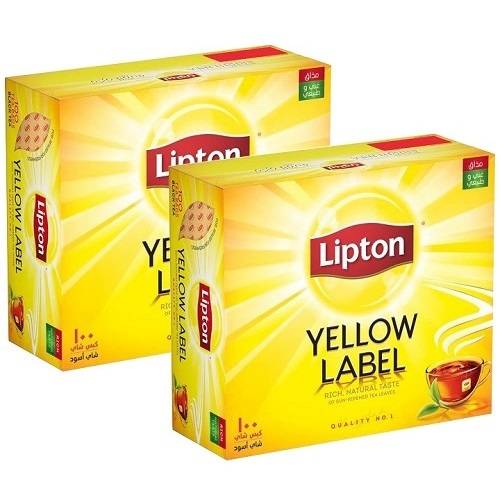 ليبتون شاي العلامة الصفراء 100كيس 2حبة