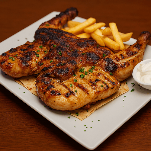 نصف دجاج عالفحم