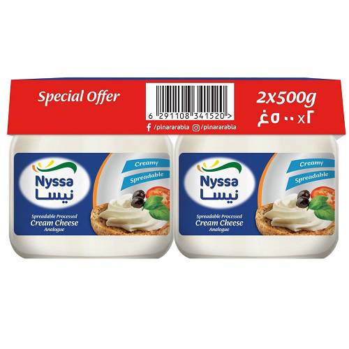نيسا جبنة كريمي قابلة للدهن 500جم 2حبة