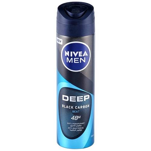 نيفيا مزيل عرق سبراي مضاد للبكتيريا ديب بيت بلاك كربون للرجال 150مل