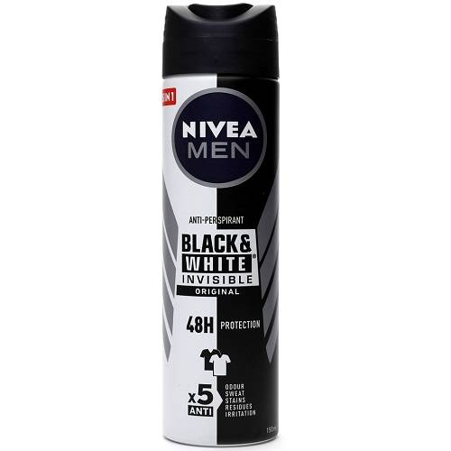 نيفيا مزيل عرق سبراي بلاك اند وايت انفيزيبل اورجينال للرجال 150مل