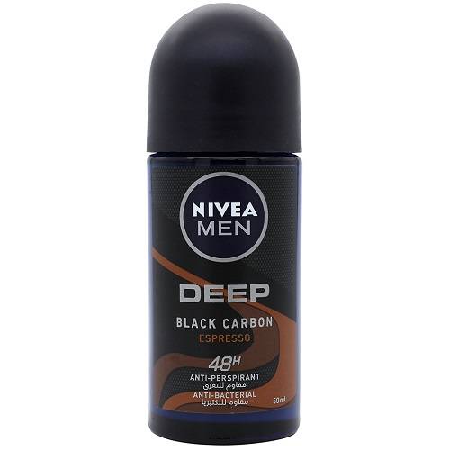 نيفيا مزيل عرق رول ديب اسبريسو مضاد البكتيريا بالكربون الاسود للرجال 50مل