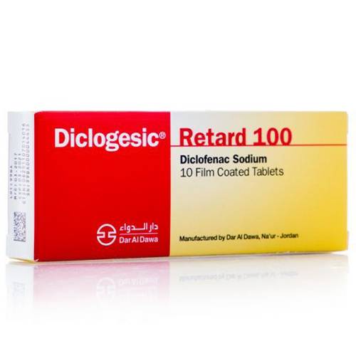 ديكلوجيسيك ريتارد مسكن ومضاد للالتهابات 100مجم 10قرص مغلف