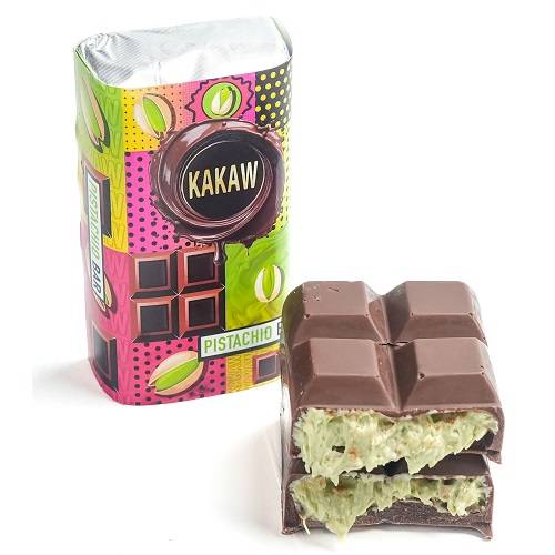 كاكاو بار بحشوة الفستق والكنافة 100جم