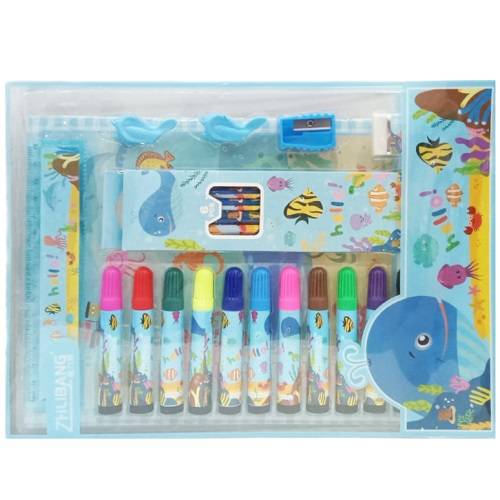 مجموعة ادوات مدرسية ازرق رقم.ZL-751