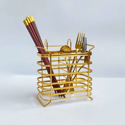 رف عيدان وادوات تناول الطعام ذهبي موديل رقم.K2037