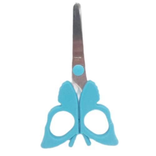 مقص ستانلس صغير بمقبض سيليكون لون ازرق