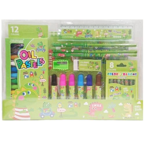 مجموعة ادوات مدرسية اخضر رقم.E-815