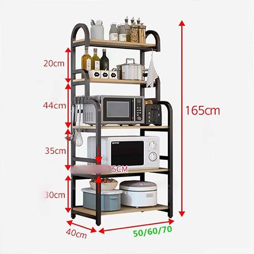 خزانة تخزين ميكروويف للمطبخ متعددة الطبقات 5طبقات موديل رقم.K1399