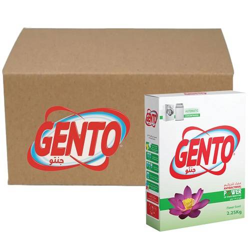 جنتو مسحوق غسيل للغسالة الاوتوماتيك منخفض الرغوة برائحة الورد 2.25كجم  4حبة