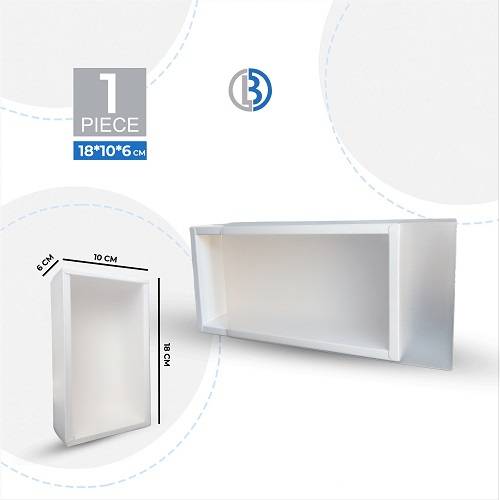 علب كرتون بيضاء 18×10×6سم 1حبة درج