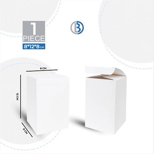 علب كرتون بيضاء 8×12×8سم 1حبة