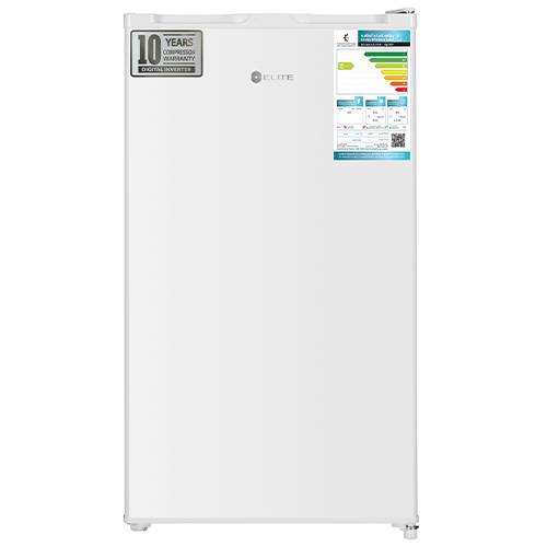 ايليت ثلاجة باب واحد عملية للمساحات الصغيرة 93لتر 3قدم مكعب ابيض موديل رقم.ESD110WN