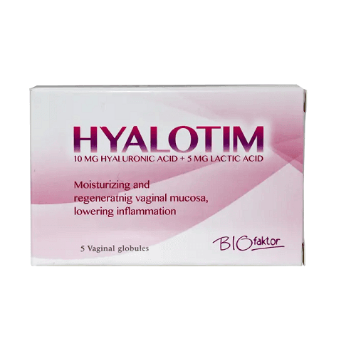 هيالوتيم 10مجم+5مجم لترطيب وتخفيف الالتهابات في المهبل 10تحاميل مهبليه