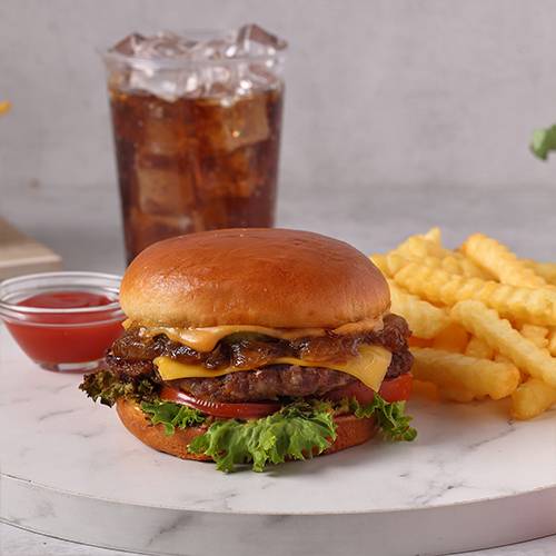 وجبة برجر لحم
