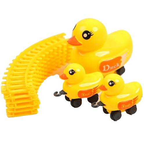 لعبة قطار مع سكة شكل بط اصفر رقم.668-30