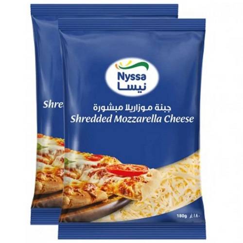 نيسا جبنة موزاريلا مبشورة 180جم 2حبة